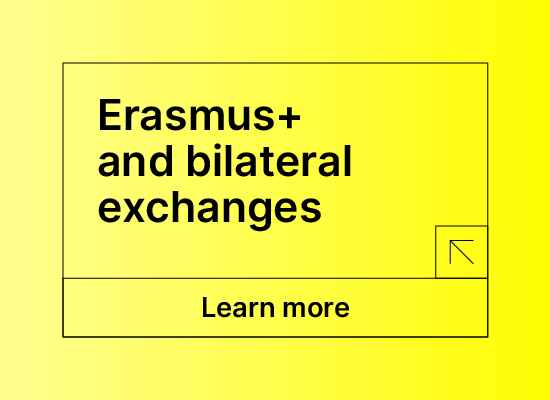 Learn more via the link to information on Erasmus+ studies and bilateral exchanges.