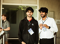 Tameem Ansari with his colleague Sri Muthusivam receiving an award in Technorama // Photo by Eglė Gendrėnaitė